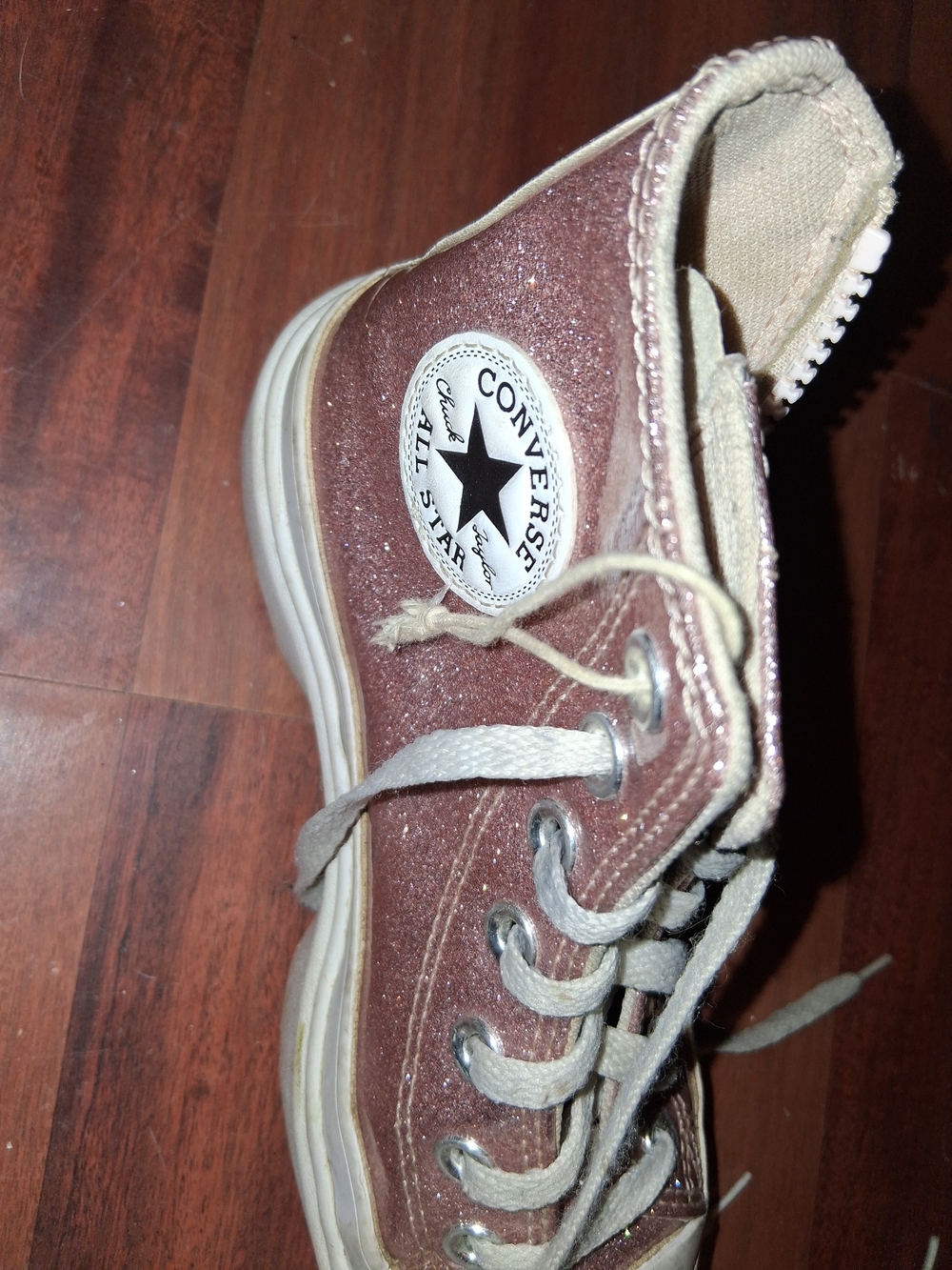 Converse Kids' High-Top Sneakers in Glitter Pink